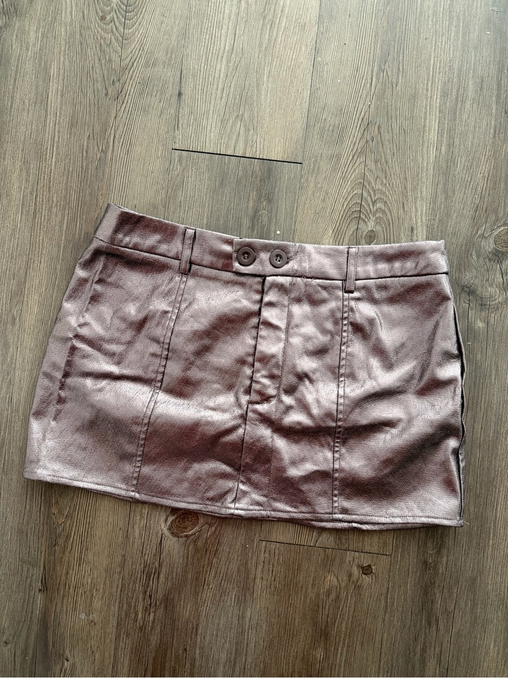 PrettyLittleThing Metallic Rose Mini Skirt